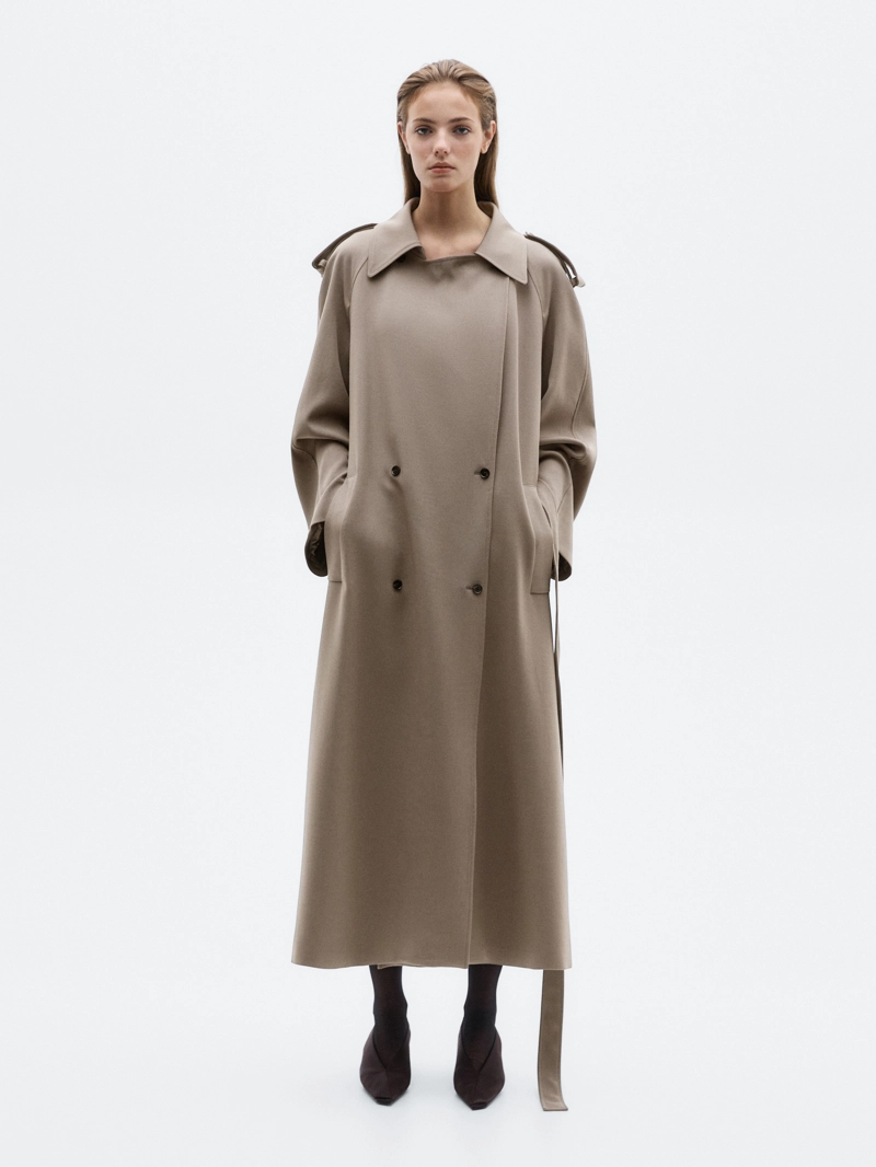 Оверсайз тренч из 100% шерсти - limited