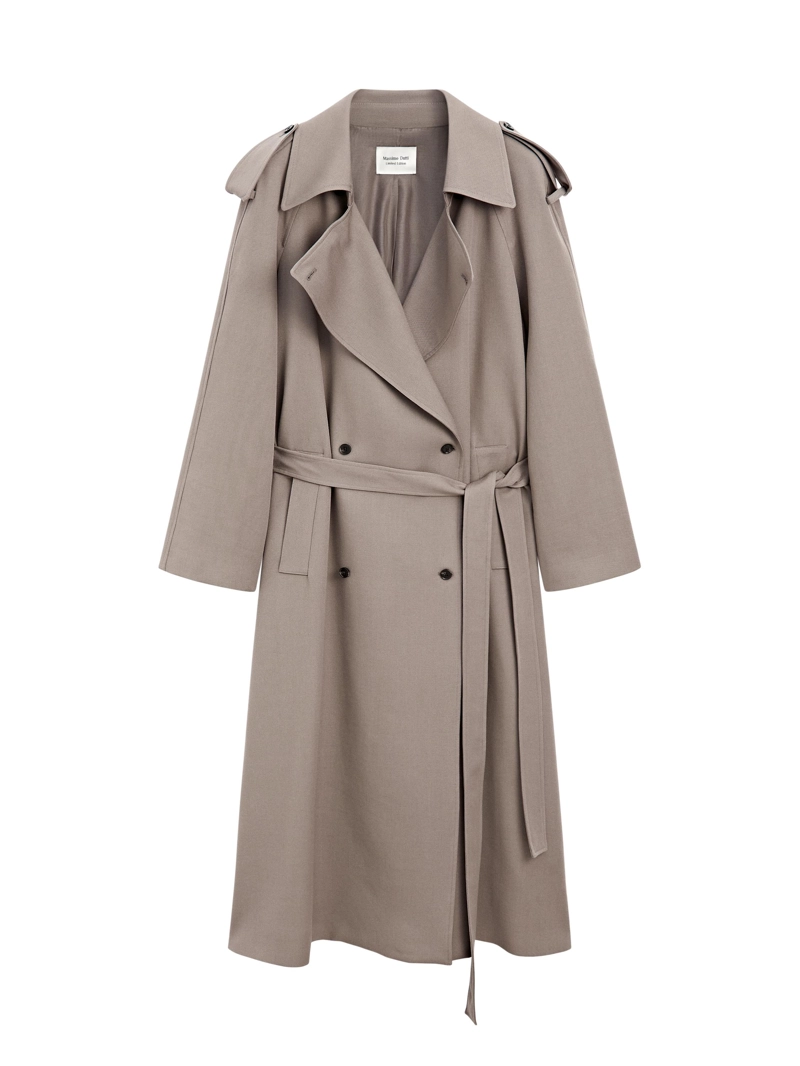 Оверсайз тренч из 100% шерсти - limited