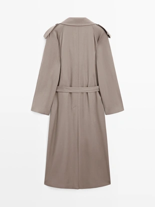 Оверсайз тренч из 100% шерсти - LIMITED- Заказать в России