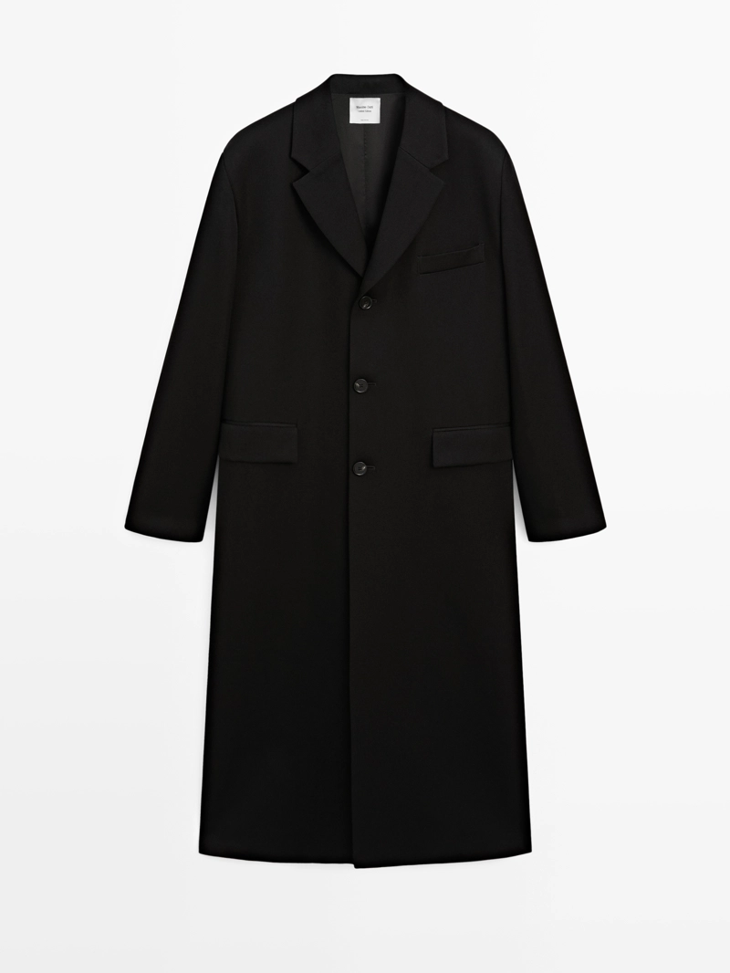 Пальто длинное, 100% шерсть - лимитед