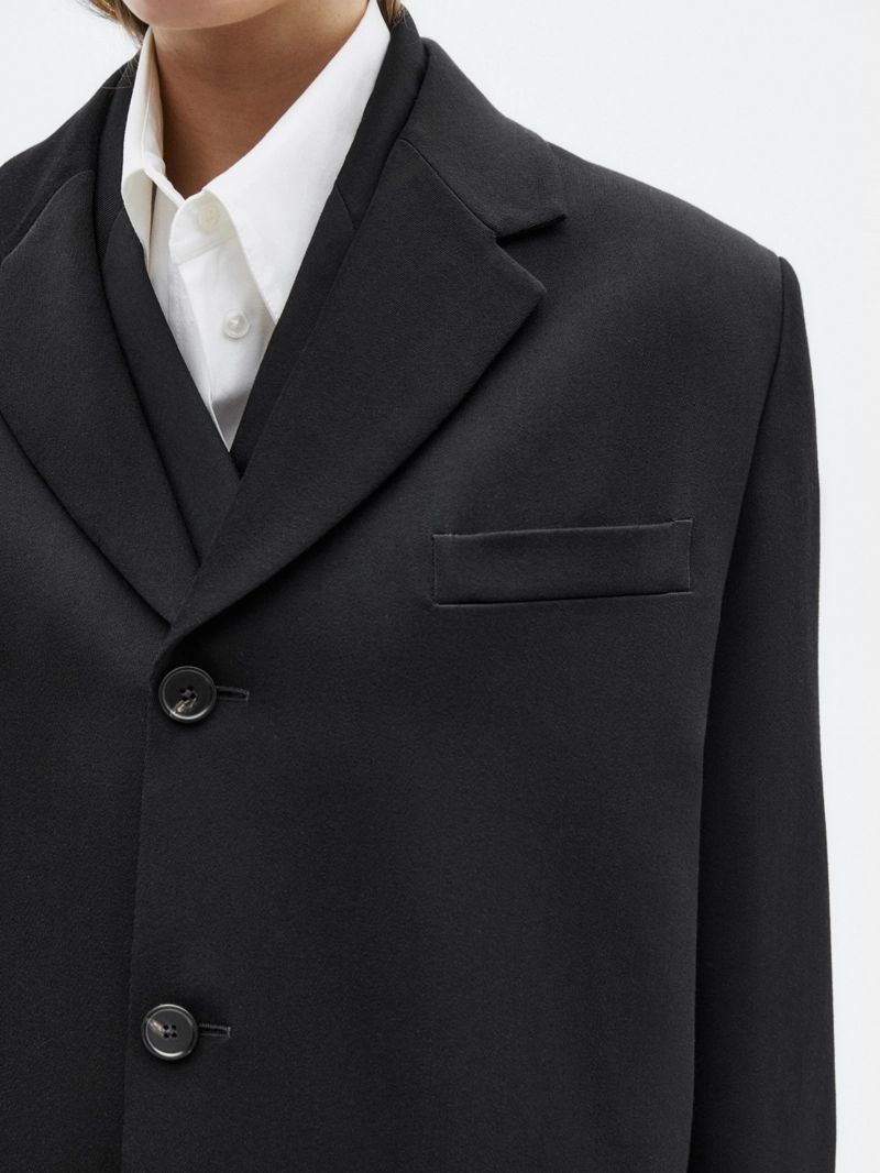 Пальто длинное, 100% шерсть - лимитед