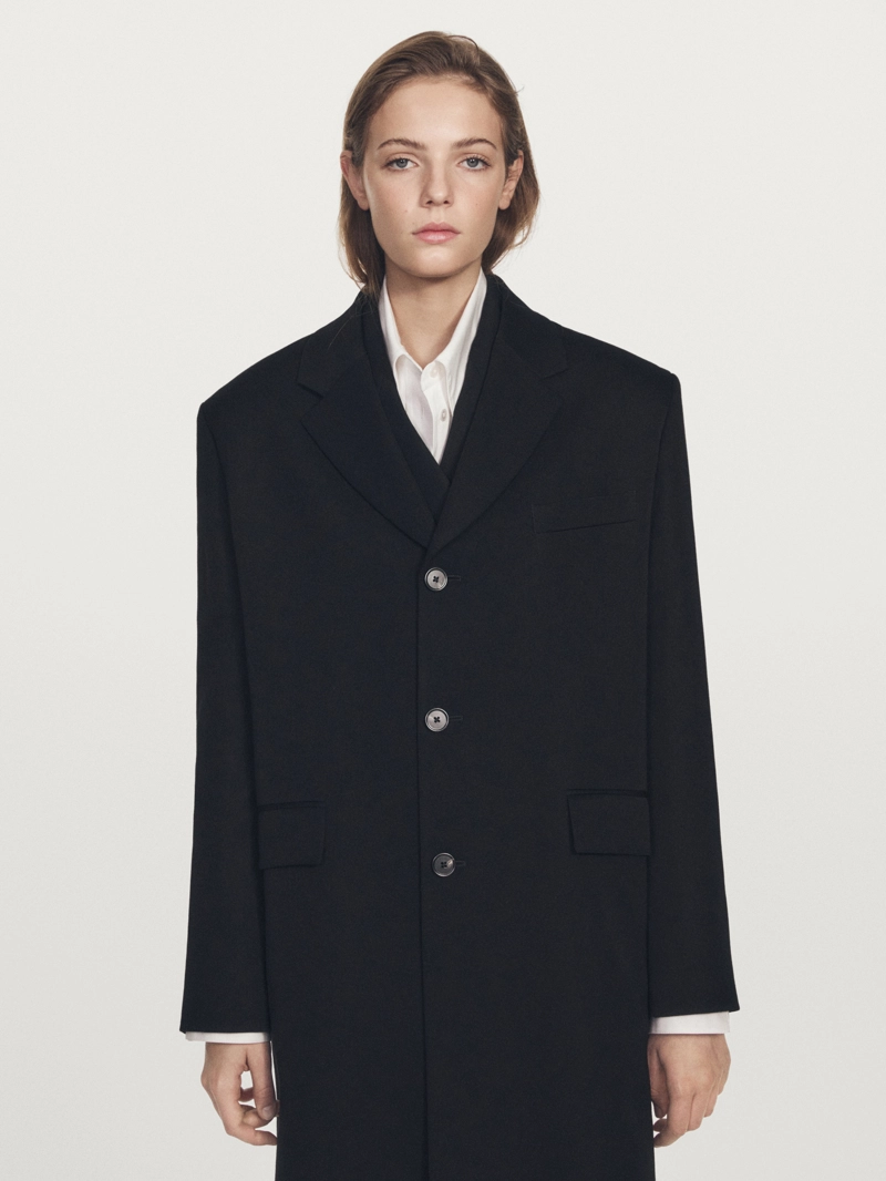 Пальто длинное, 100% шерсть - лимитед