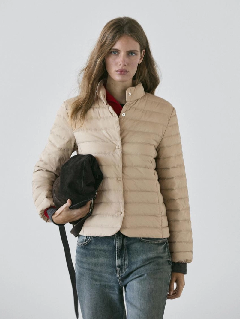 Куртка с утеплителем из смеси пуха и перьев