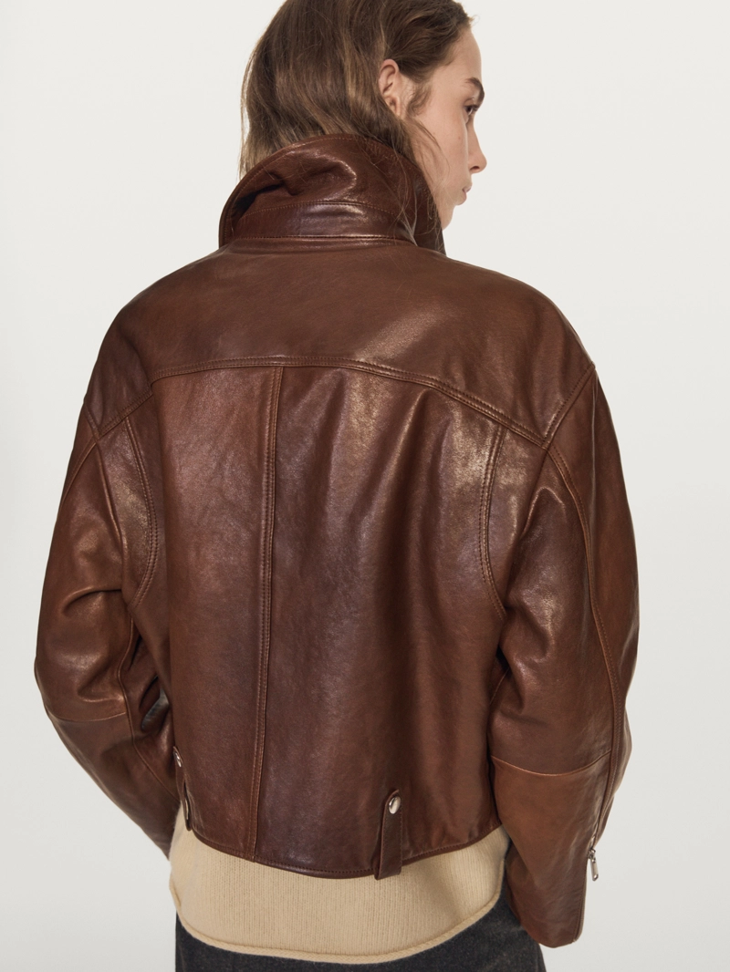 Куртка байкерская из овчины наппа