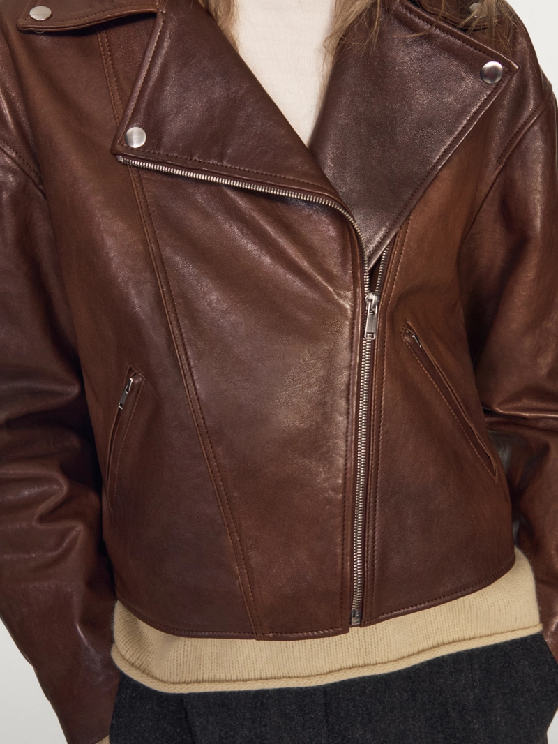 Куртка байкерская из овчины наппа