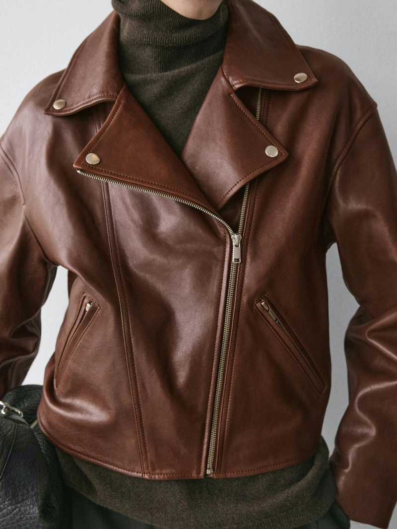 Куртка байкерская из овчины наппа