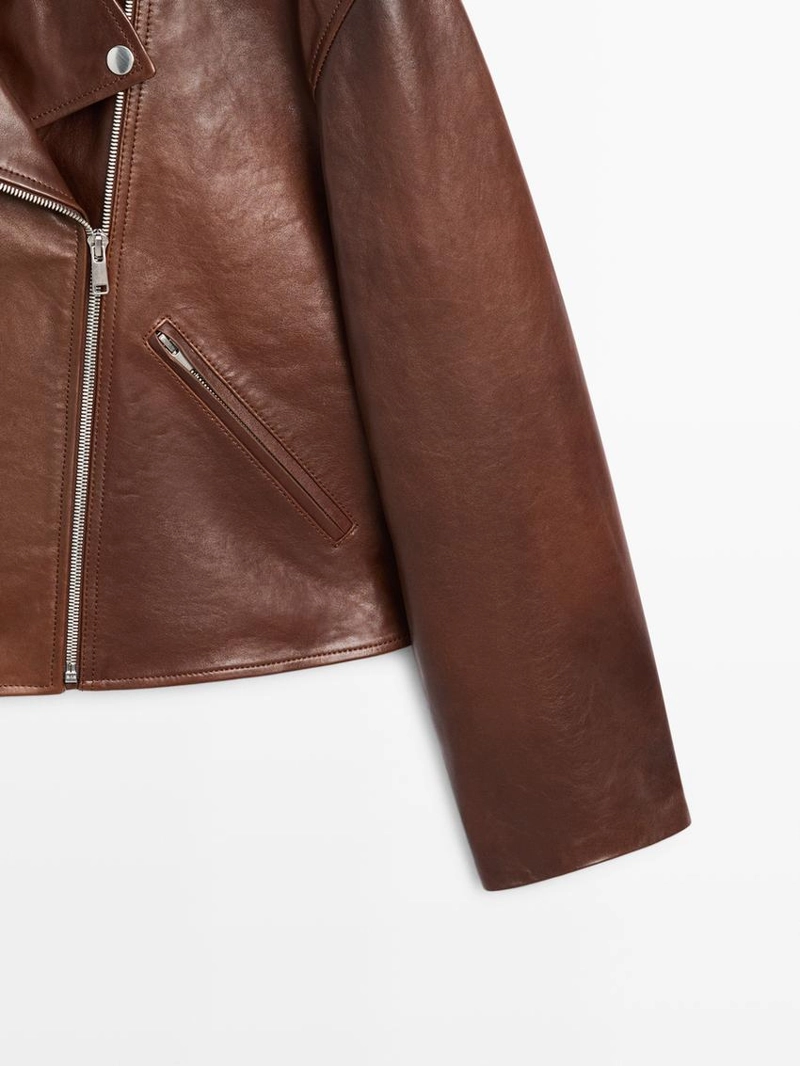 Куртка байкерская из овчины наппа