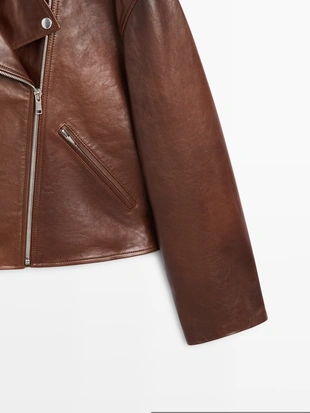 Куртка байкерская из овчины наппа- Заказать в России