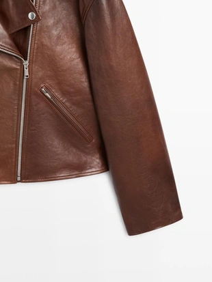 Куртка байкерская из овчины наппа- Заказать в России