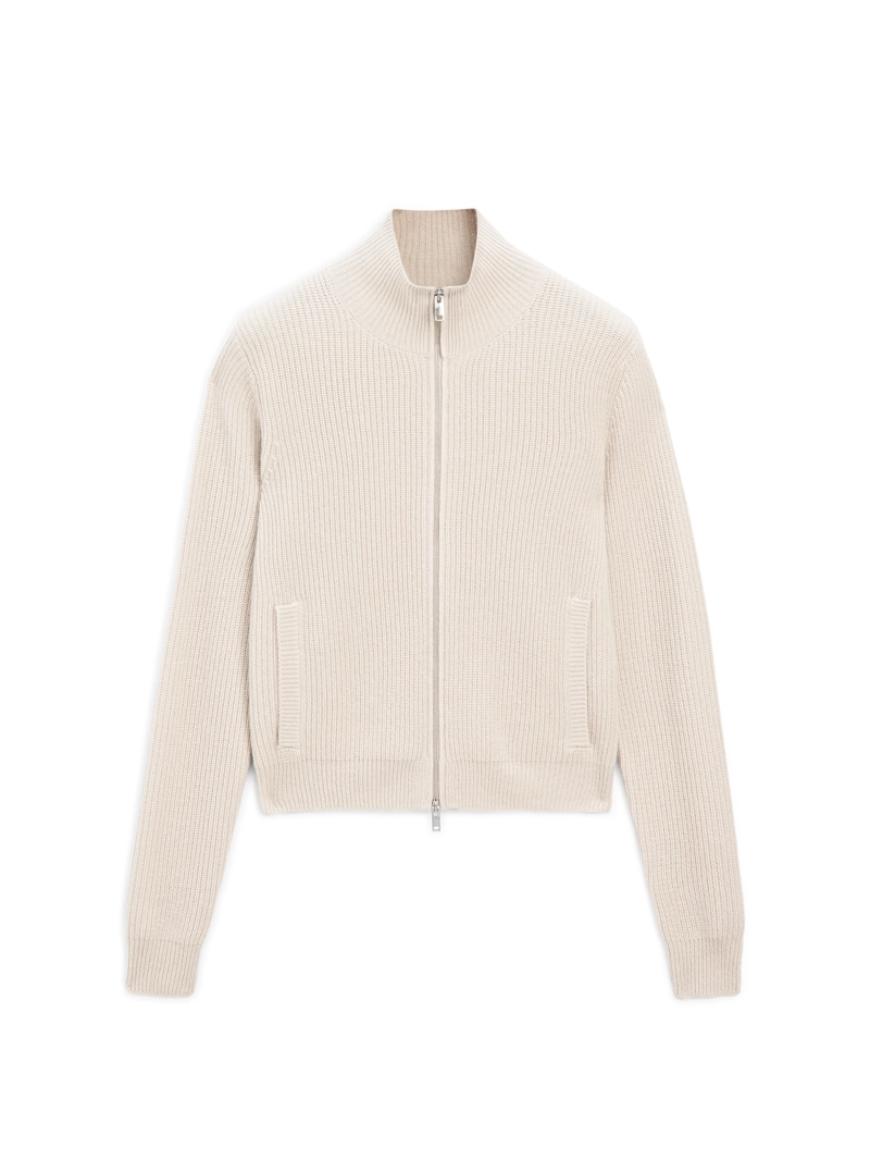 Кардиган с молнией из 100% кашемира