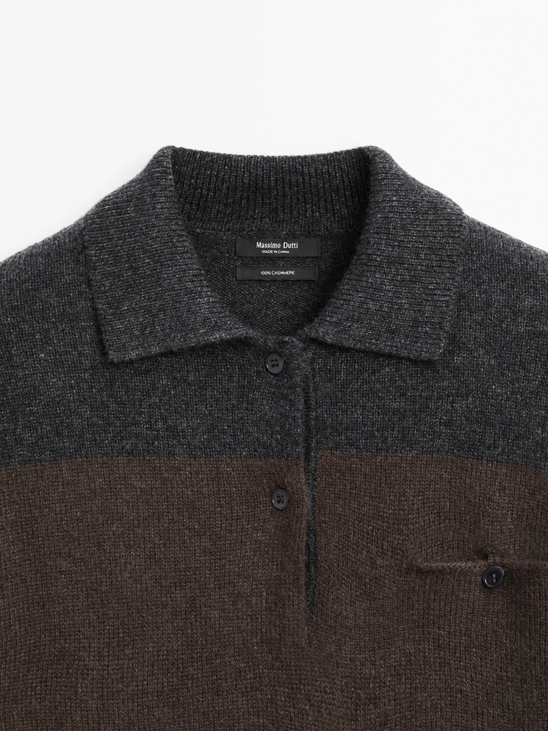 Свитер из 100% кашемира с карманом