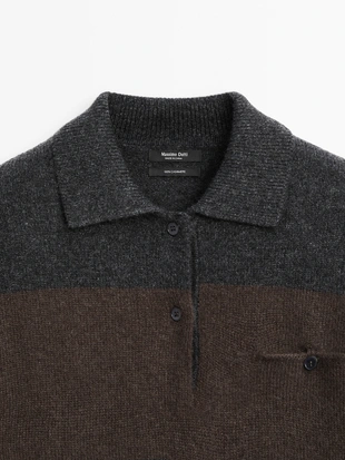 Свитер из 100% кашемира с карманом- Заказать в России