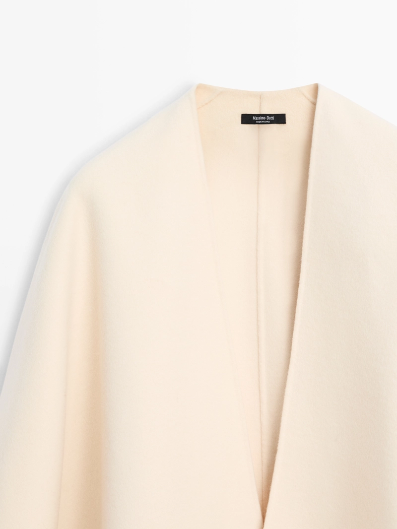 Пальто с начесом из шерстяной смеси