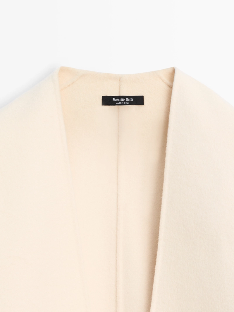 Пальто с начесом из шерстяной смеси