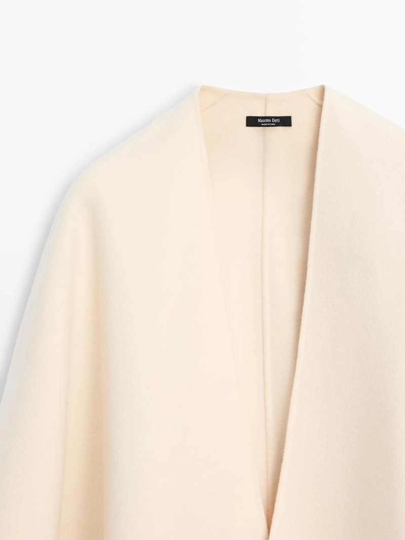 Пальто с начесом из шерстяной смеси