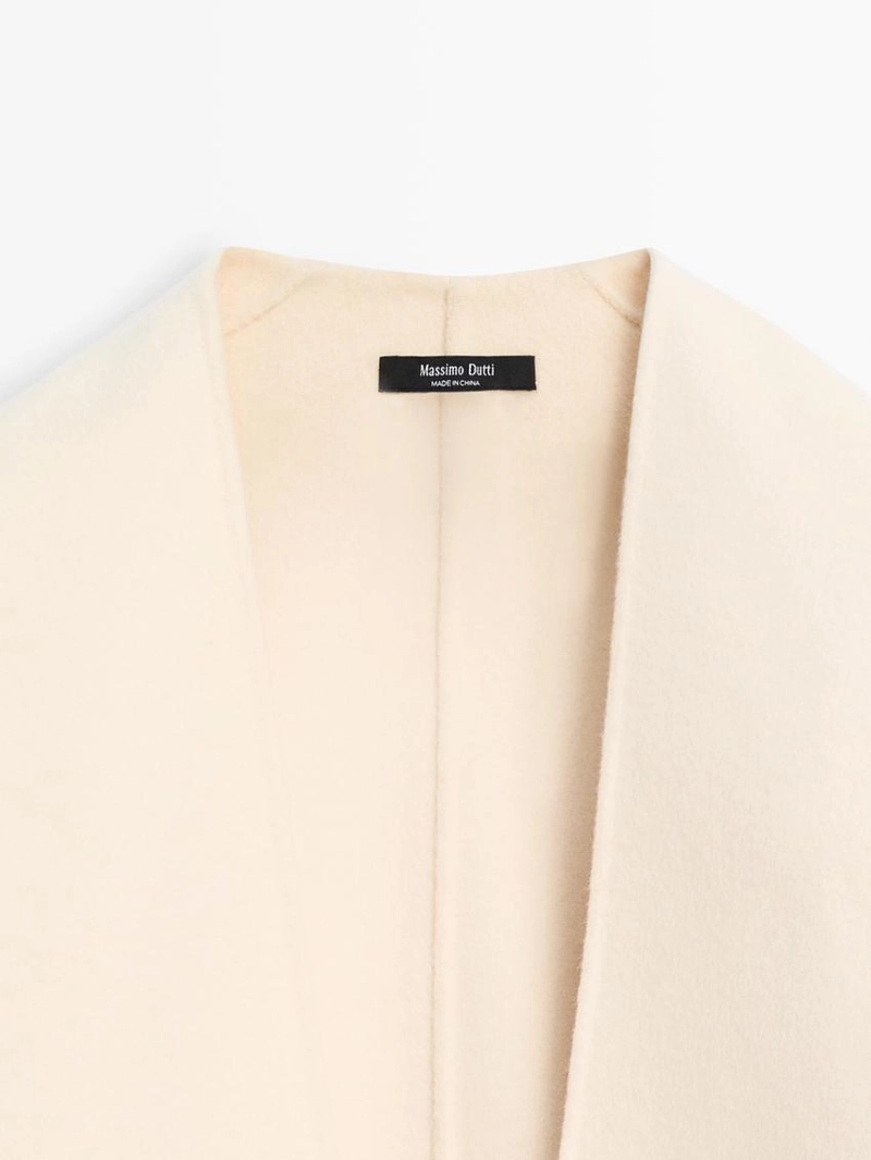 Пальто с начесом из шерстяной смеси