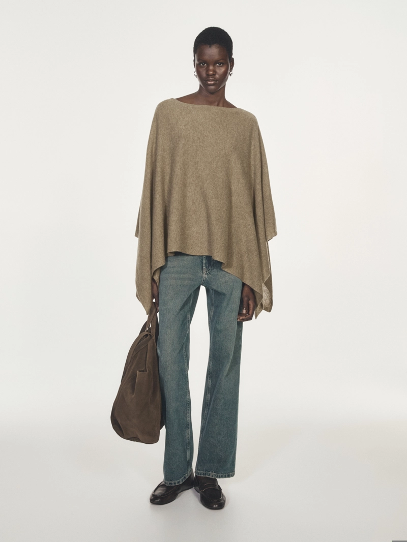 Палантин из 100% шерсти с асимметричным плетением