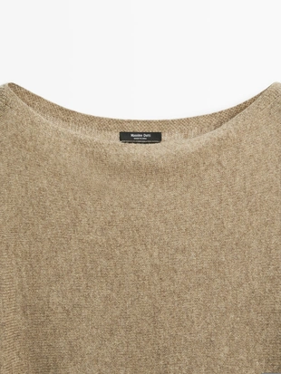 Палантин из 100% шерсти с асимметричным плетением- Заказать в России