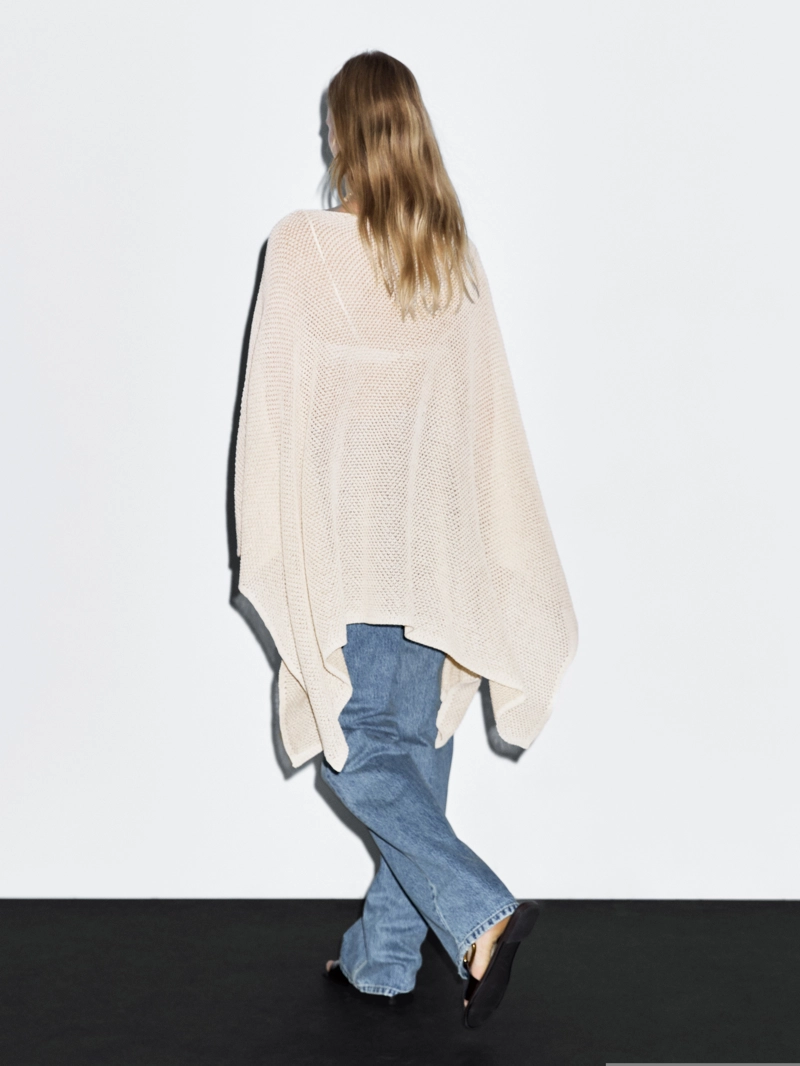 Текстурированный плед из вязаного полотна