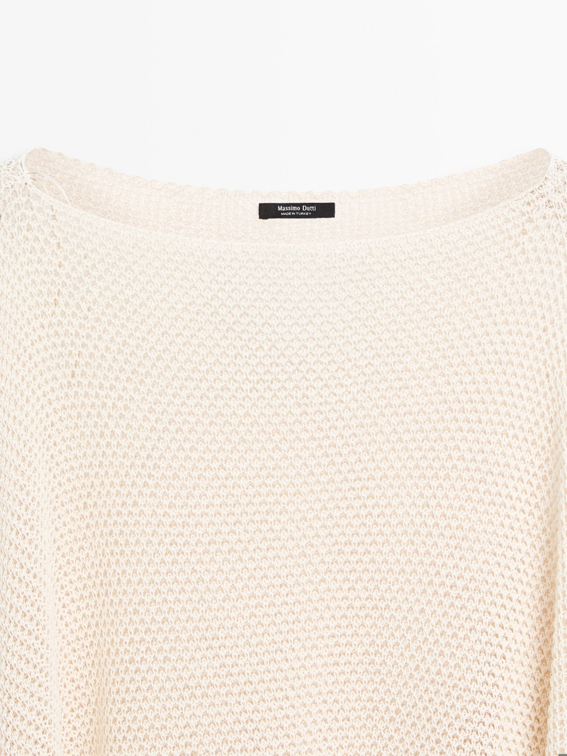 Текстурированный плед из вязаного полотна