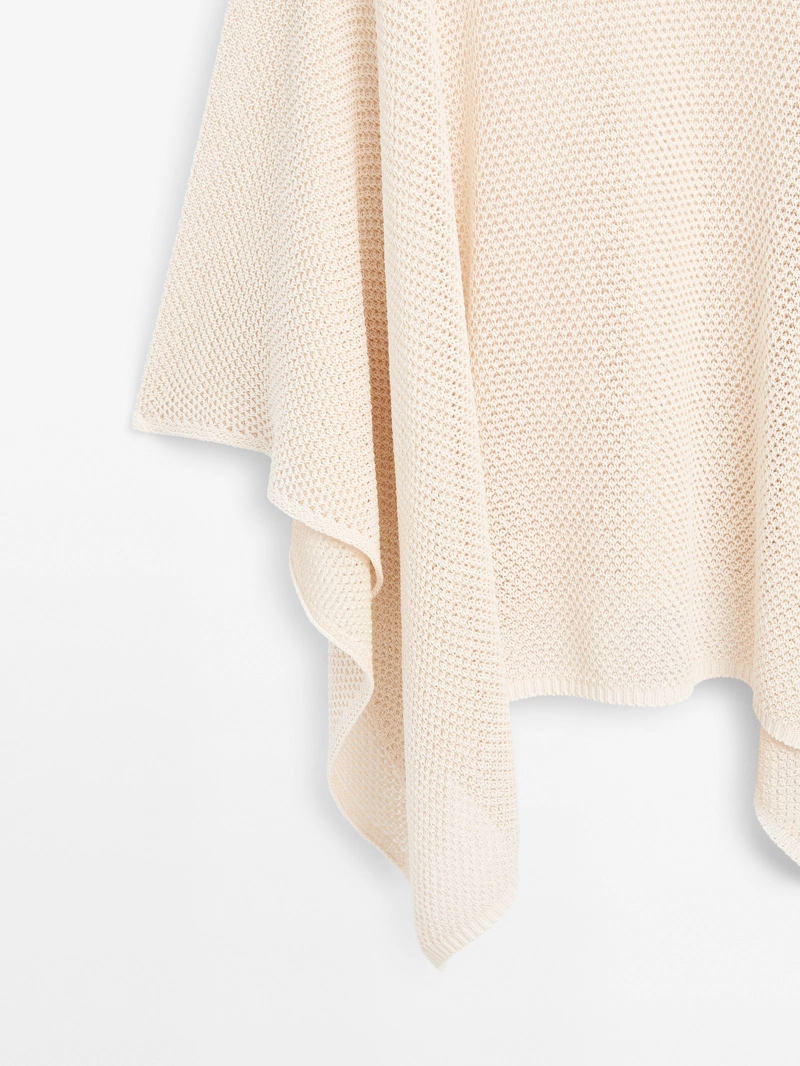 Текстурированный плед из вязаного полотна