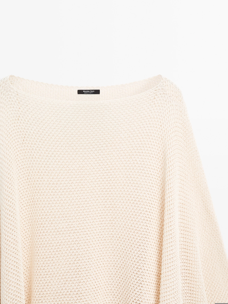 Текстурированный плед из вязаного полотна