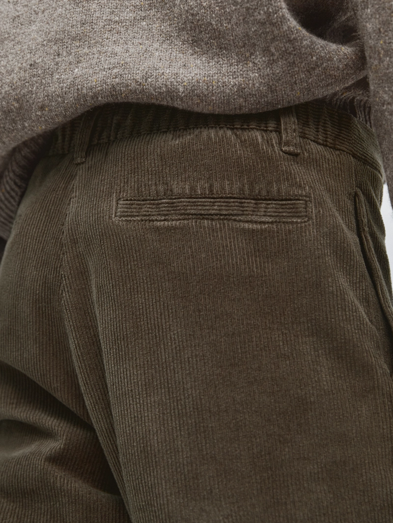 Брюки прямого кроя из вельвета