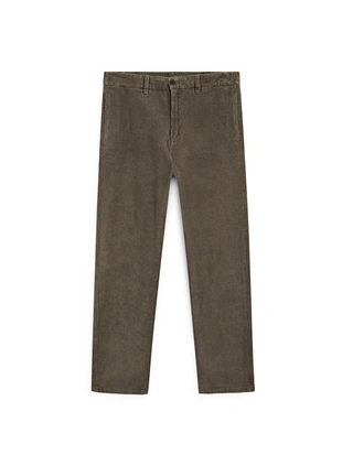 BROWN|0065/009 - Massimo Dutti Брюки прямого кроя из вельвета