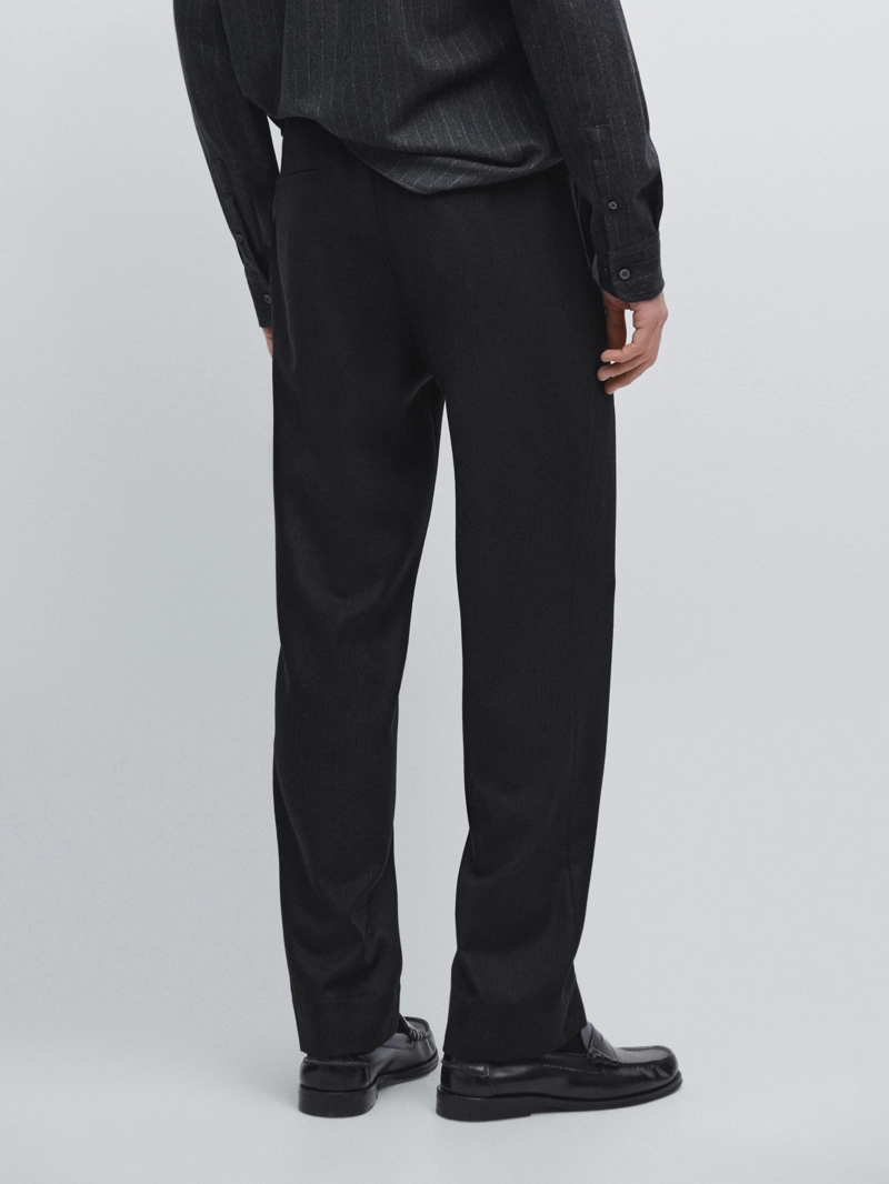 Брюки из 100% шерсти вельветово-фланелевые