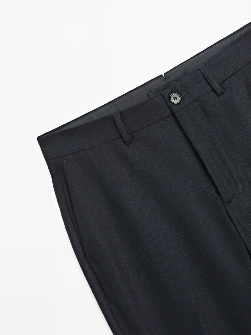 Брюки из 100% шерсти вельветово-фланелевые