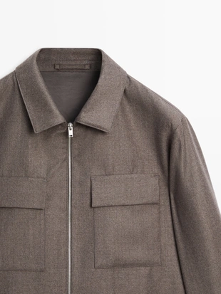 MINK|2826/364 - Massimo Dutti Пиджак из 100% шерсти