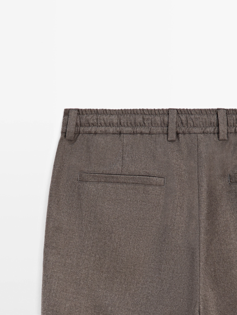 Брюки из 100% шерсти фланели