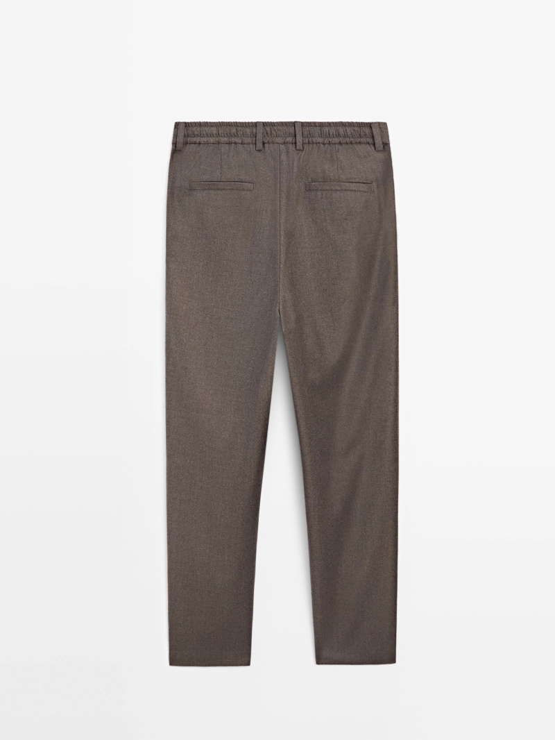 Брюки из 100% шерсти фланели