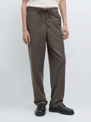 MINK|2868/364 - Massimo Dutti Брюки из 100% шерсти фланели