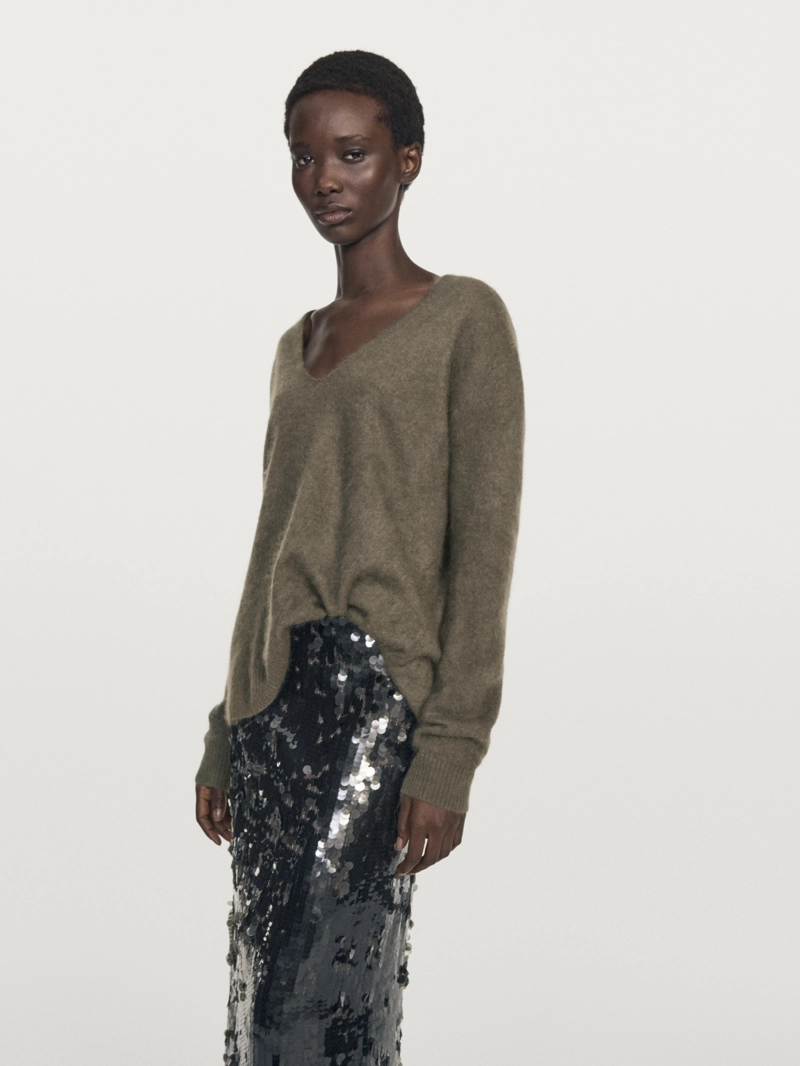 Юбка миди с пайетками