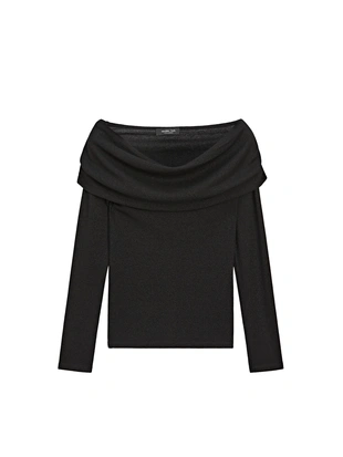 Водолазка с длинным рукавом из ребристой ткани с металлическим оттенком- Заказать в России