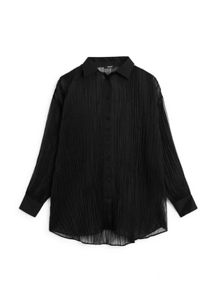 Купить Massimo Dutti Длинная плиссированная рубашка свободного кроя