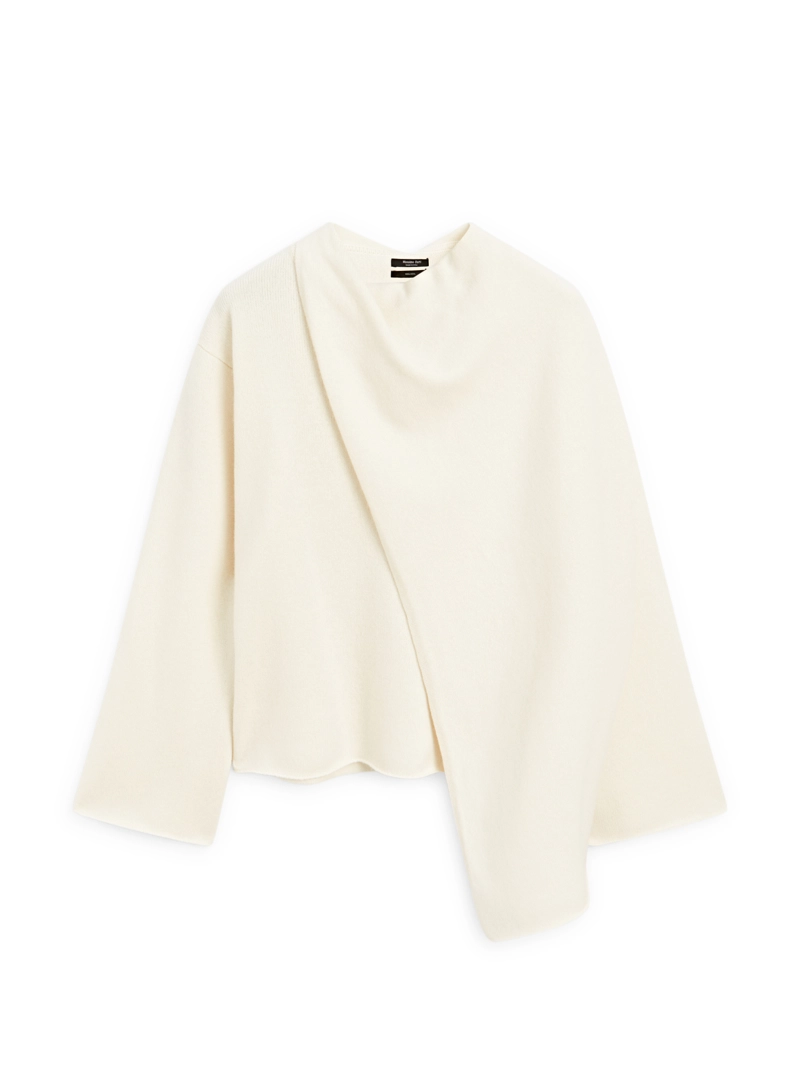 Джемпер из вязаного шерстяного шарфа 100%