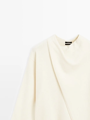 Джемпер из вязаного шерстяного шарфа 100%- Заказать в России