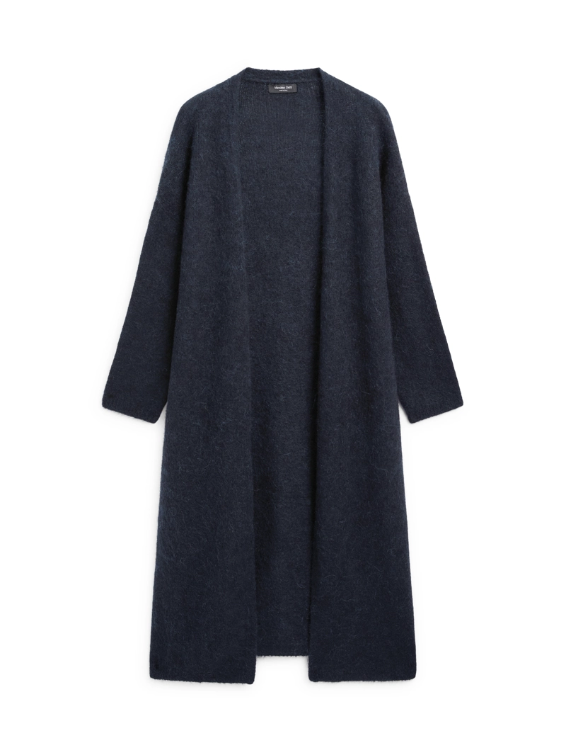 Длинный вязанный кардиган из альпаки