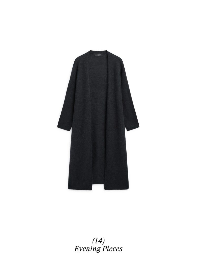 Длинный вязанный кардиган из альпаки