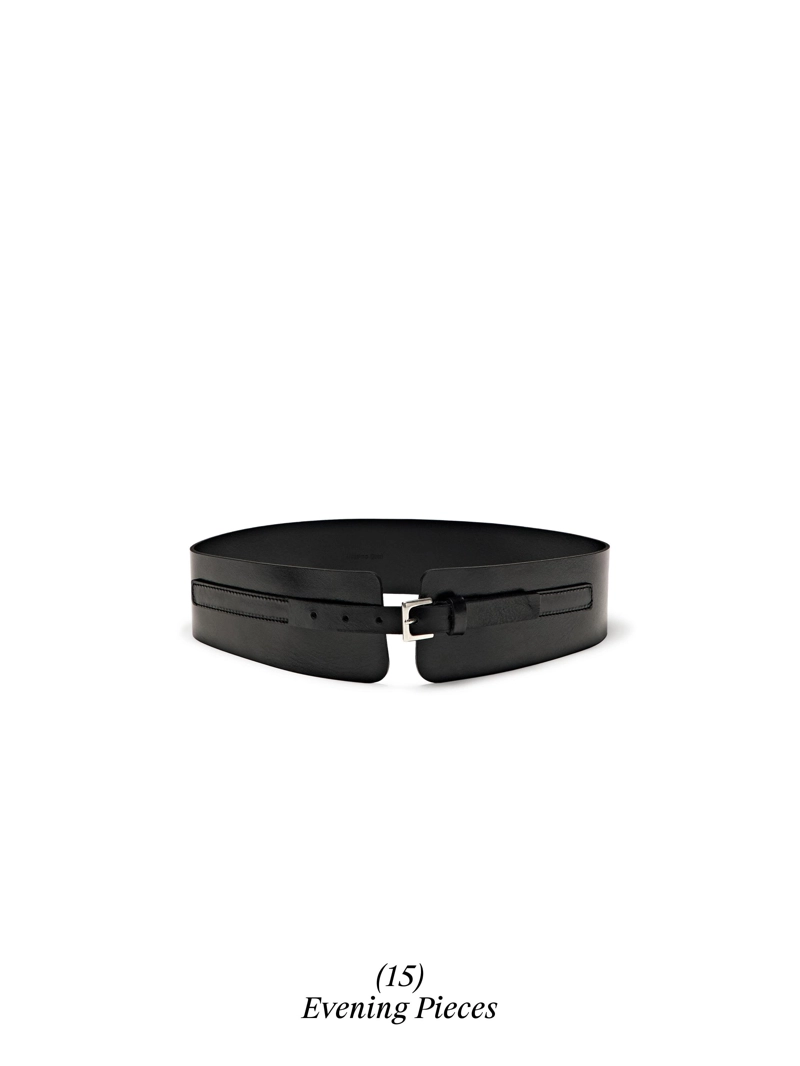 Пояс из мягкой кожи с защипами