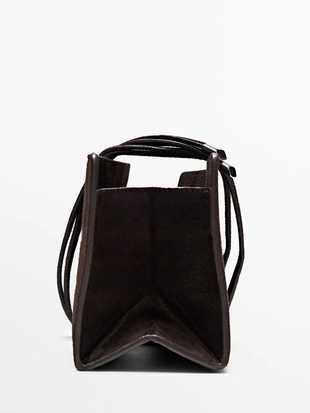 Chocolate|6801/645 - Massimo Dutti Сумка из натуральной кожи