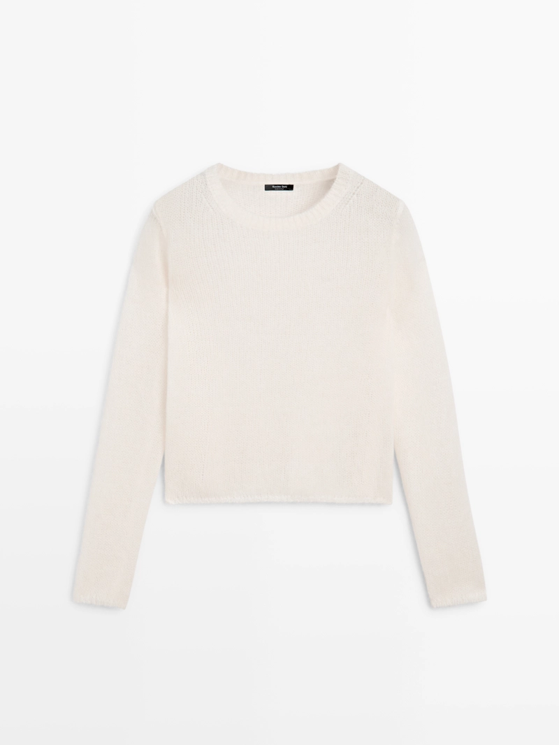 Свитер с круглым вырезом из альпакиевой смеси