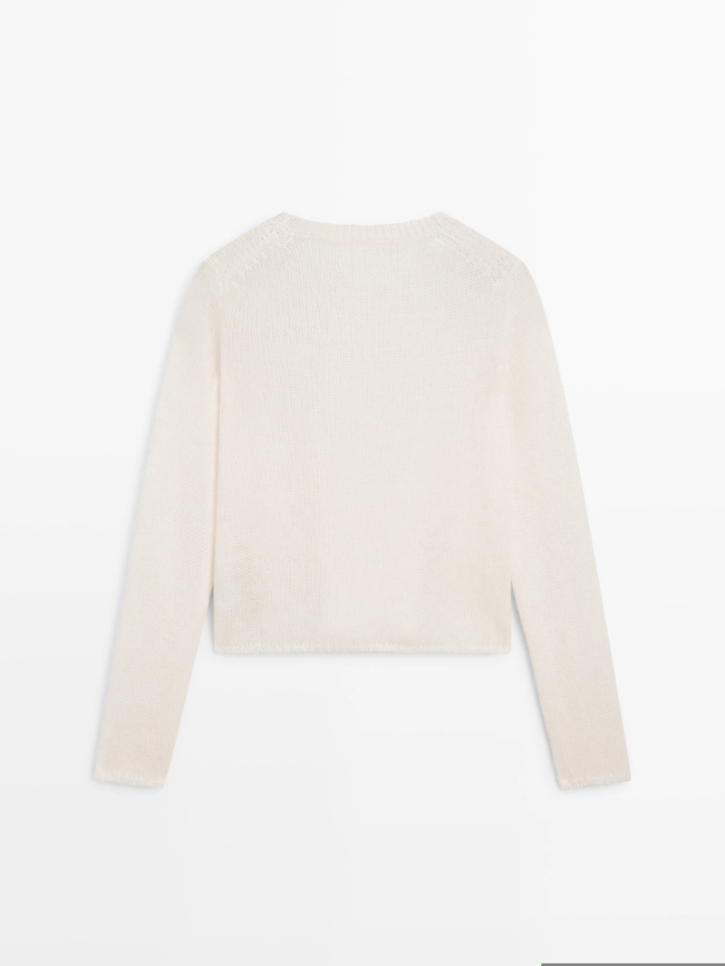 Свитер с круглым вырезом из альпакиевой смеси