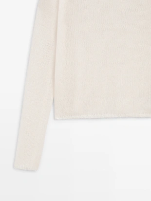 Свитер с круглым вырезом из альпакиевой смеси- Заказать в России