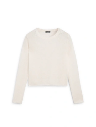 Свитер с круглым вырезом из альпакиевой смеси- Заказать в России