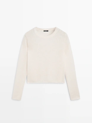 Свитер с круглым вырезом из альпакиевой смеси- Заказать в России