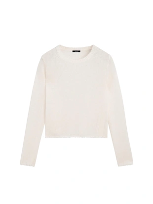 Свитер с круглым вырезом из альпакиевой смеси- Заказать в России