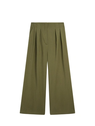 Широкие брюки со стрелками из 100% шерсти - STUDIO- Заказать в России